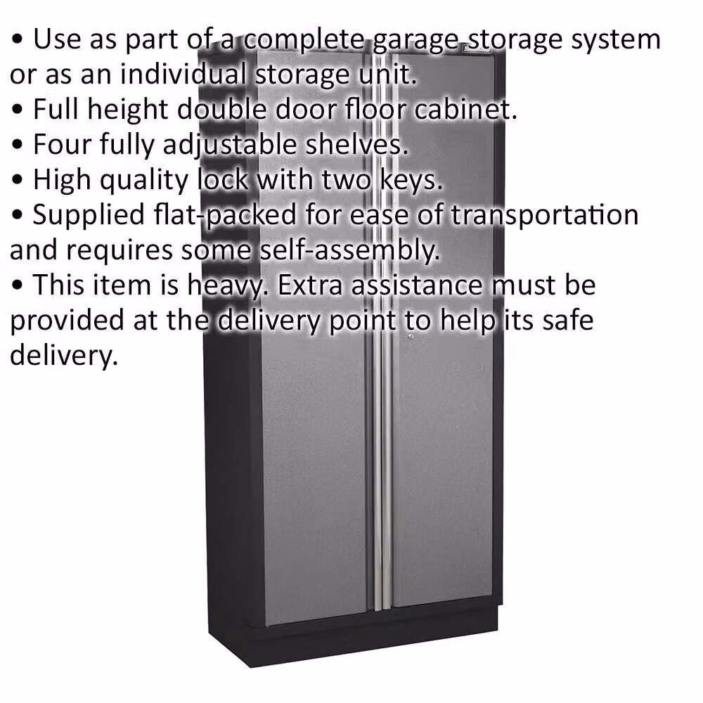 Loops Multicolour Modular Full Height Metal Floor Cabinet with Double Hinged Doors and Internal Shelves, W/D/H: 91.5 x 46.0 x 200.0 cm – 2