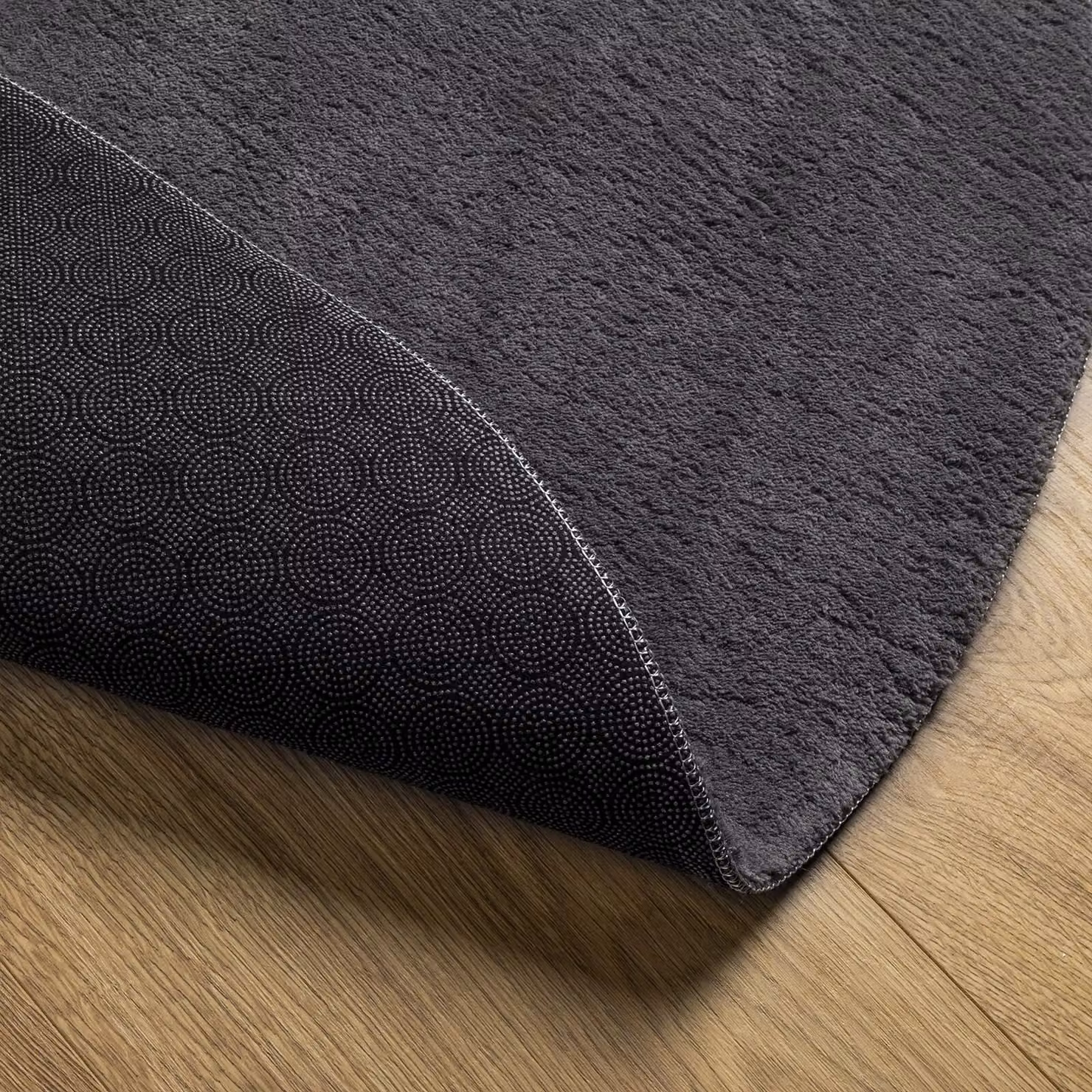 Berkfield Home Anthracite Multicolour Polyester Rectangular Accent Rug, W: 100 cm x D: 200 cm – 1