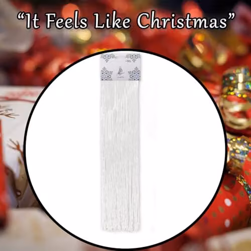 VFM e-Store White Angel Hair Lametta Christmas Tree Hanging Decoration – 7