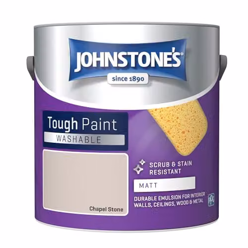 Johnstone's Chapel Stone Matt Emulsion Paint, Beige, 2.5L – 1