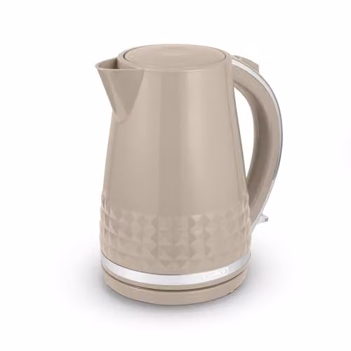 Tower Solitaire Kettle in Beige and Stainless Steel with 1.5L Capacity and 3KW Power