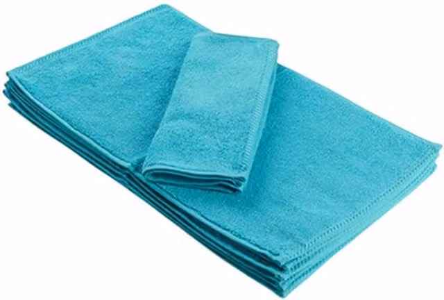 ARTG Cotton Terrycloth Guest Towel with Border in Turquoise