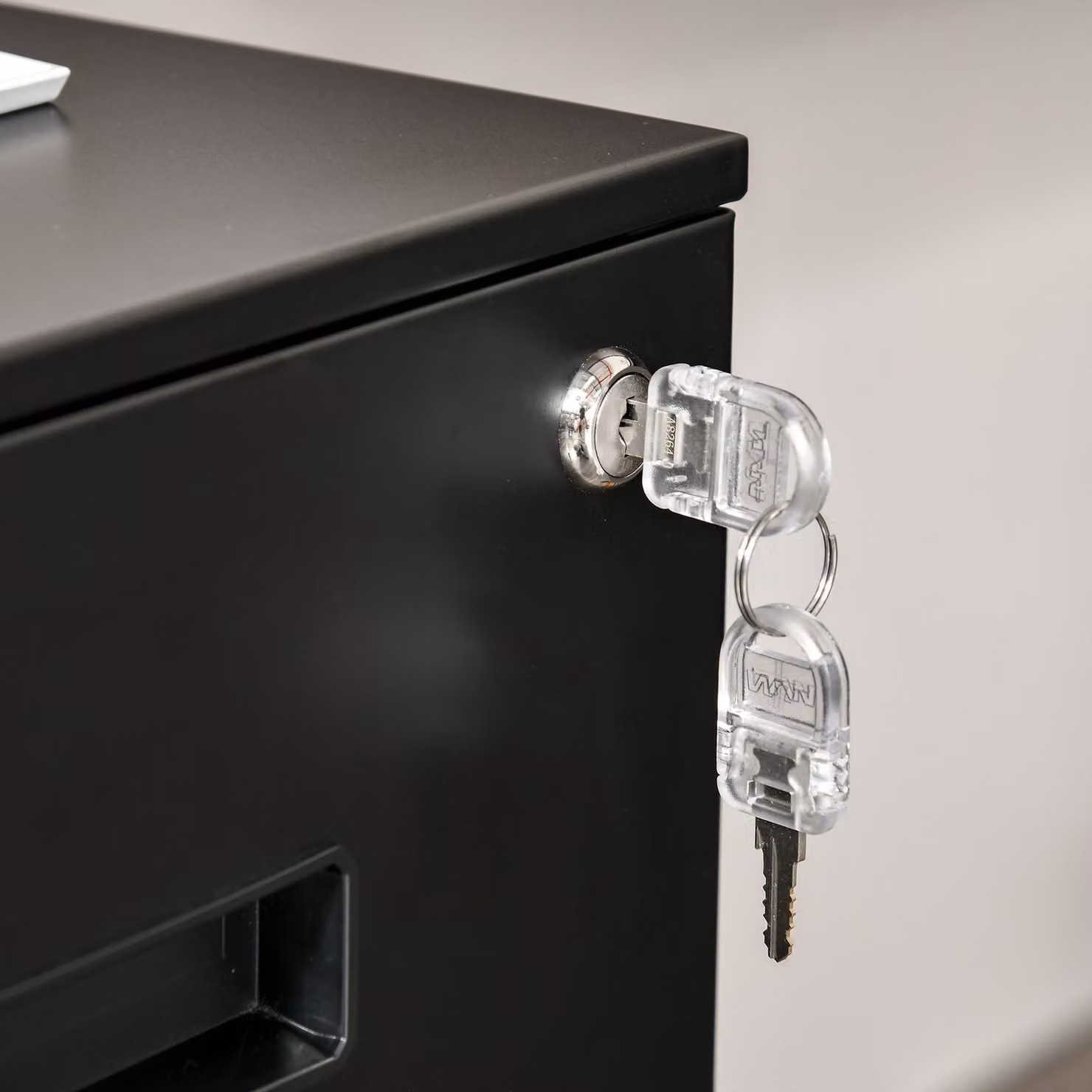 Aosom Vinsetto Black Mobile Lockable File Cabinet with 2 Drawers, H 67 x W 39 x D 48 cm – 7