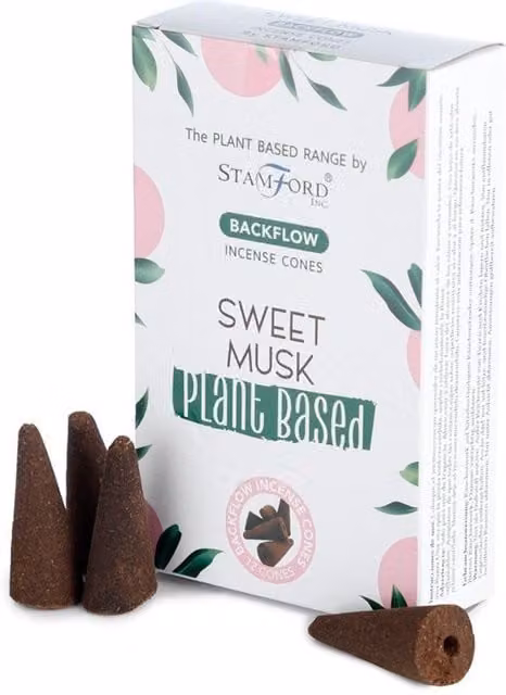 KDMD Plant Based Backflow Incense Cones Sweet Musk in White – 1