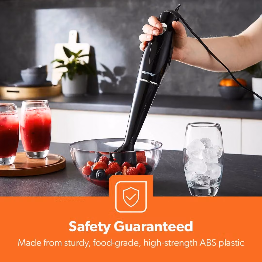 Geepas 180W Electric Hand Blender and Mixer in Black – 5
