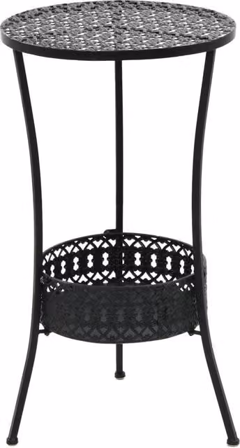 Berkfield Home Bistro Table in Black Metal, W/D/H: 70 x 40 x 40 cm