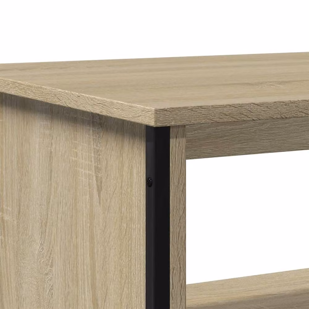 Berkfield Home Sonoma Oak Coffee Table in Beige, W: 75 cm, D: 51 cm, H: 40 cm – 4