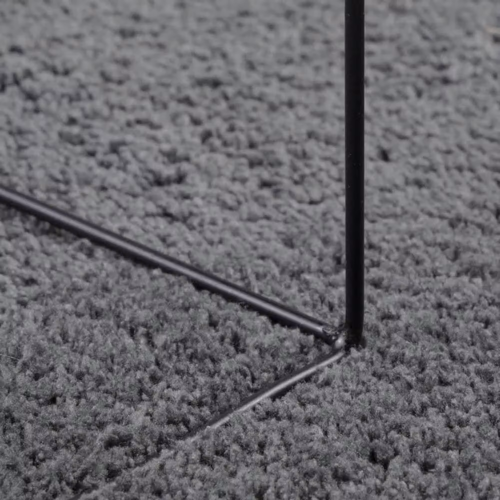 Berkfield Home Oviedo Round Short Pile Rug in Anthracite, Diameter: 160 cm – 4