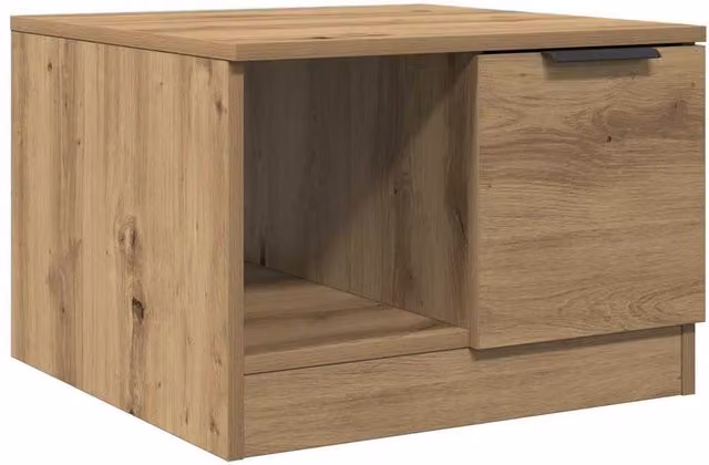 Berkfield Home Artisan Oak Coffee Table in Brown, W/D/H: 50 x 50 x 36 cm – 1