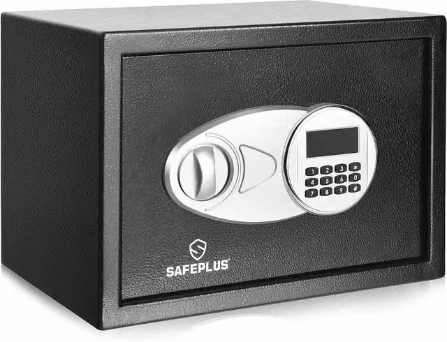 Costway Electronic Steel Security Safe Box with 2-Layer Cabinet in Black