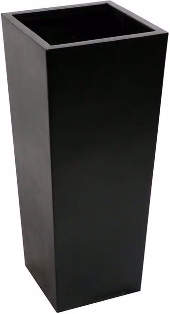 Primrose Tall Flared Square Fibreglass Planter, Black, H 90 cm x W 43 cm – 5