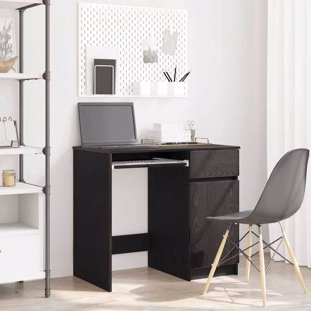 Berkfield Home Modern Writing Desk in Black Oak, W/D/H: 86 x 49 x 76 cm – 2