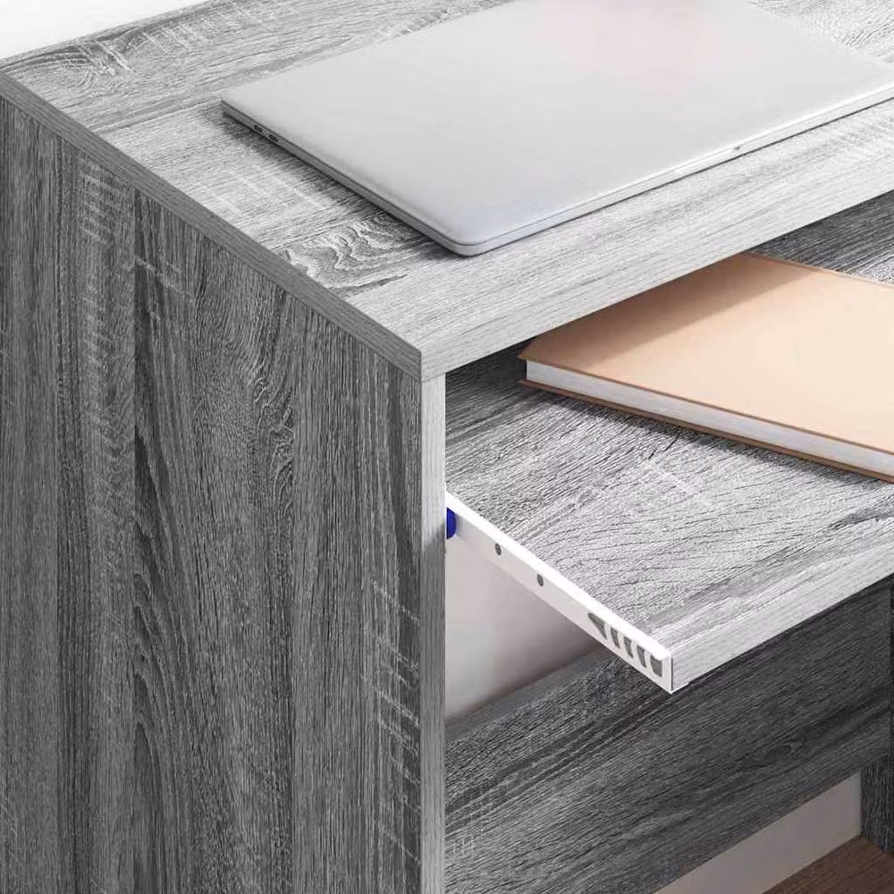 Berkfield Home Modern Compact Computer Desk in Grey Sonoma Engineered Wood – 3