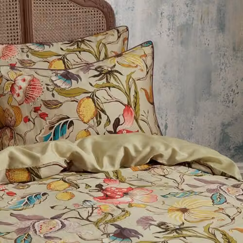 Edinburgh Weavers EW Morton Floral Duvet Set, Multicolour Cotton Sateen Bedding, W/D/H: 200 x 220 cm – 2