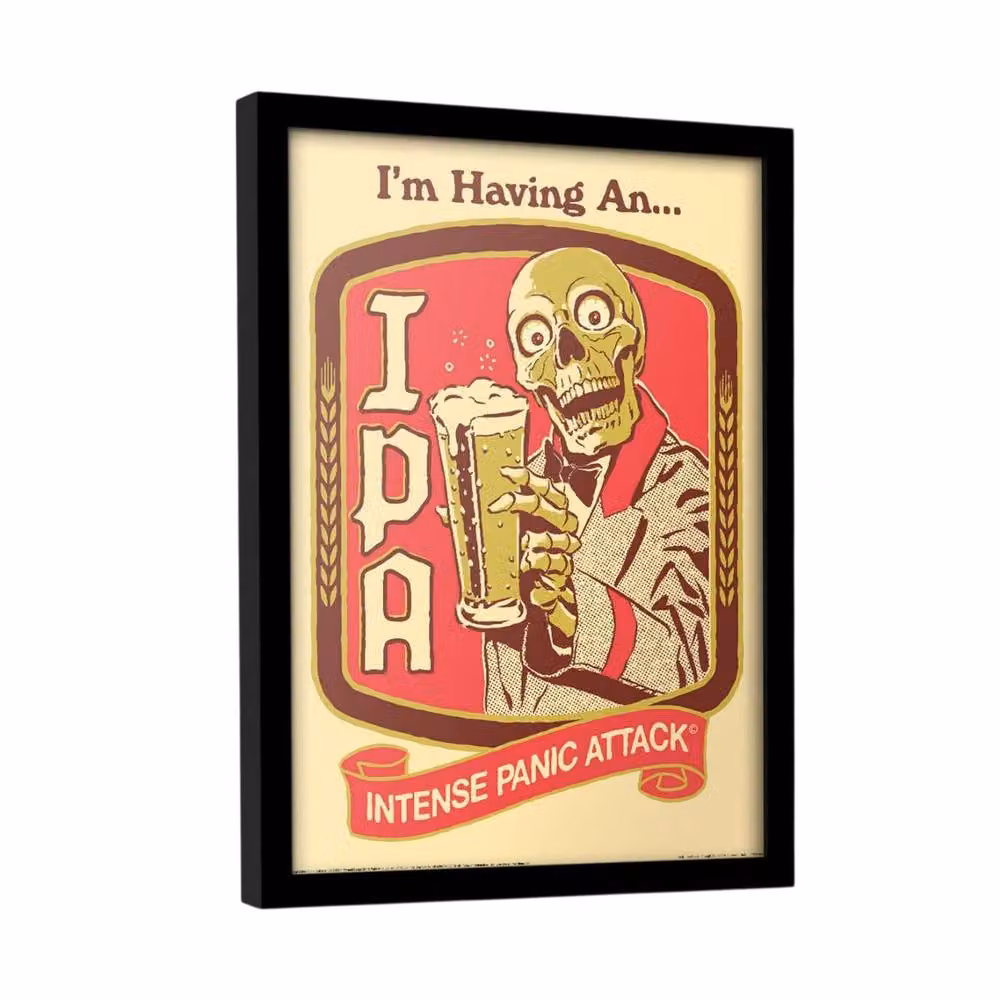 Steven Rhodes IPA Framed Multicolour Retro Graphic Poster – 2