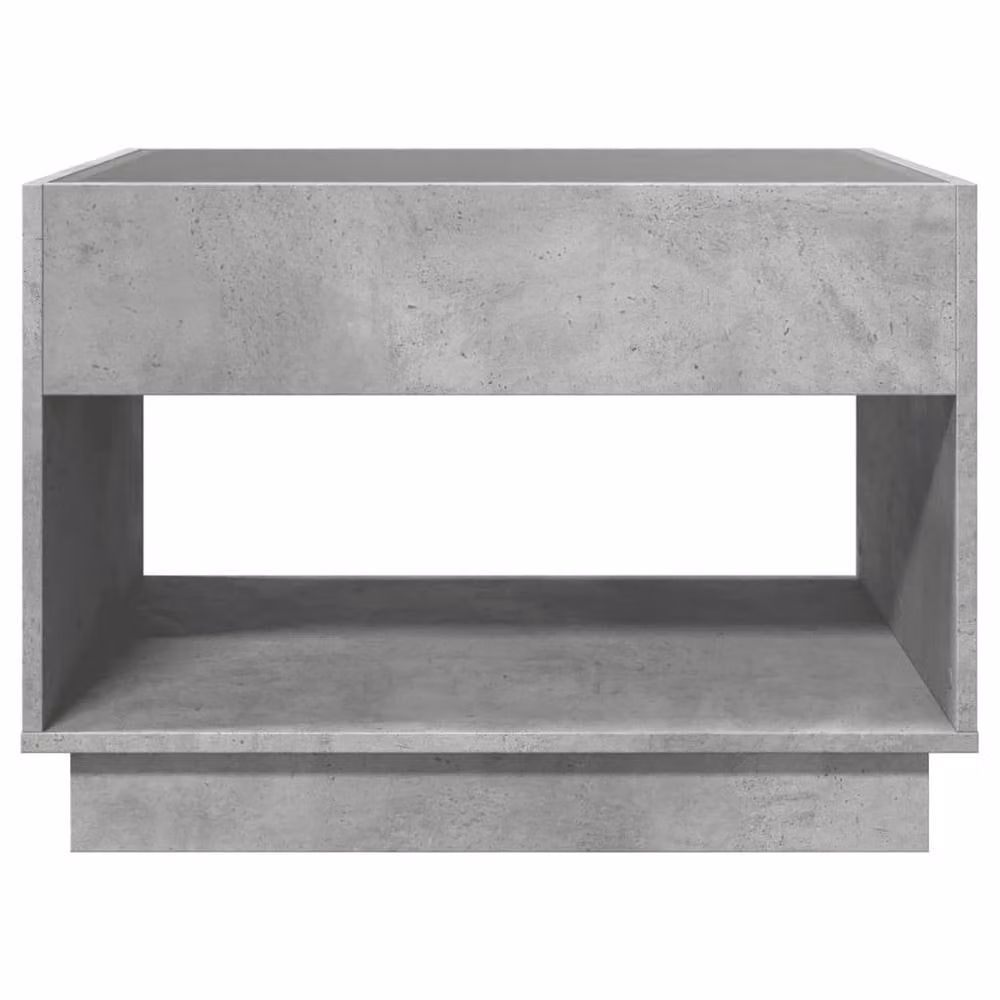 Berkfield Home Infinity LED Coffee Table in Concrete Grey, W/D/H: 70 x 50 x 50 cm – 3