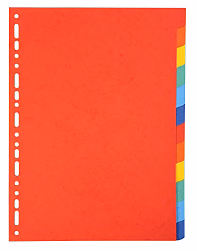 Exacompta Forever Collection 12-Position Recycled Dividers for A4 Documents, 220gsm, Multicoloured – 1