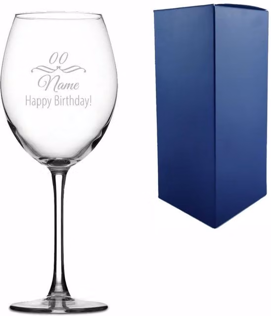 Uniqueful Personalised Enoteca Wine Glass in Clear Glass – 1
