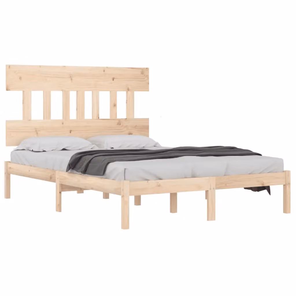 Berkfield Home Rustic Solid Pine Bed Frame, Brown, W: 160 cm, L: 200 cm – 2