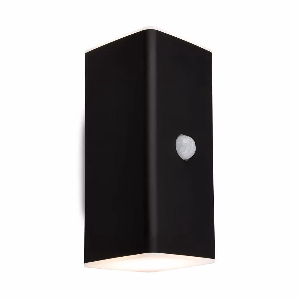 Briloner LED Outdoor Wall Light with Motion and Dusk Sensor, Black, H x W x D: 15.5 x 6.5 x 8.5 cm – 2