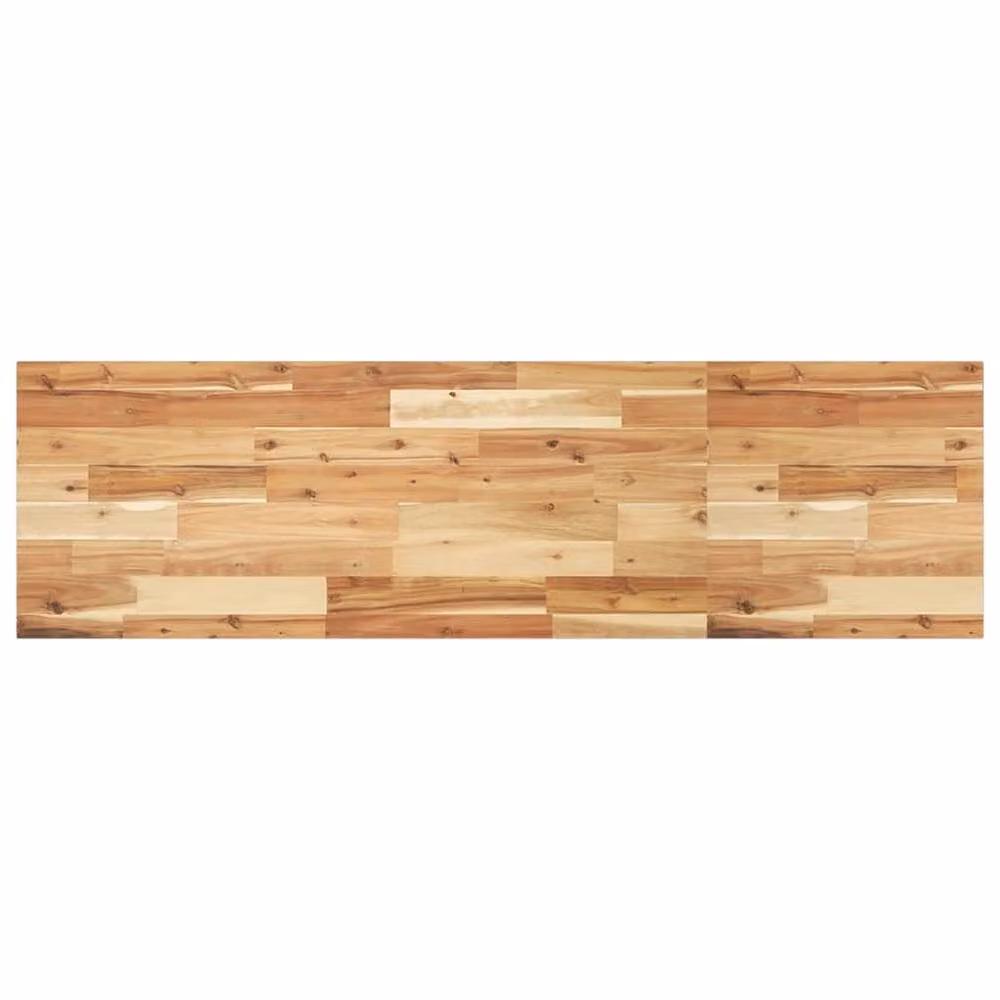 Berkfield Home Brown Acacia Solid Wood Oil Finished Bathroom Vanity Top, W/D/H: 160 x 40 x 2 cm