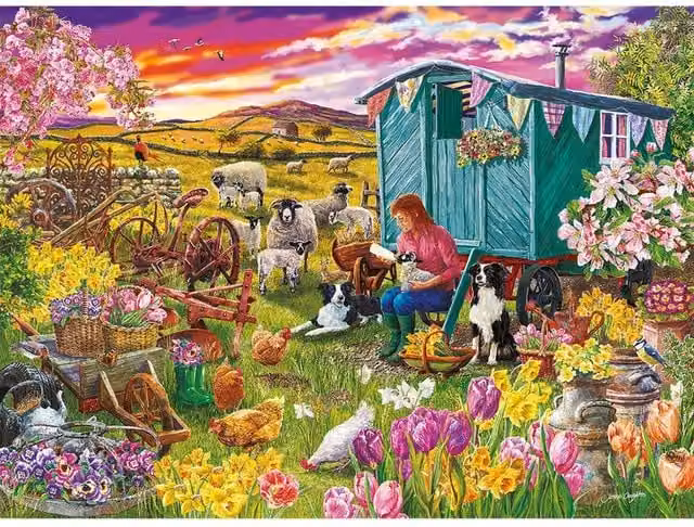 Shepherd's Delight 1000 Piece Jigsaw Puzzle in Yellow and Multicolour