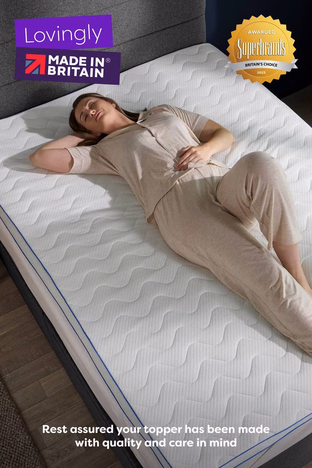 Slumberdown Cooling Gel Memory Foam Mattress Topper in White, Super King – 6