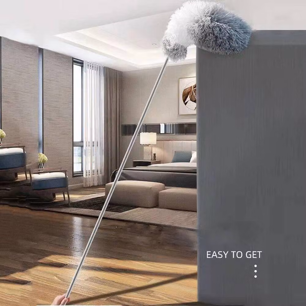 VOGREX Grey Telescopic Microfibre Duster with Stainless Steel Handle, 280 cm – 4