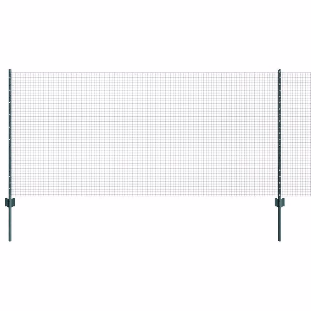 Berkfield Home Garden Fence Set of 2, Green Galvanised Steel, H: 1 m, W: 25 m – 2