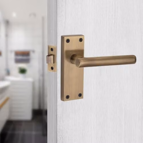 Golden Grace Victorian Long Backplate Interior Door Handle Set in Antique Brass, 4 Pairs – 2