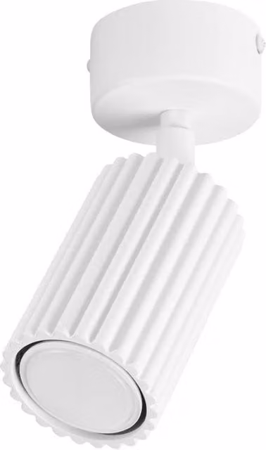 Sollux Lighting minimalist white metal cylinder ceiling lamp, W/D/H: 18 x 7 x 7 cm