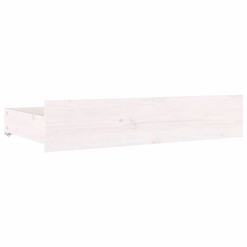 Berkfield Home 4-Piece White Solid Pine Wood Bedside Drawers with Castors – 2
