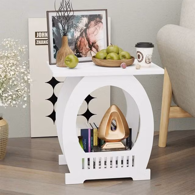 SPETLEK White Large Bedside Table Drawer Cabinet