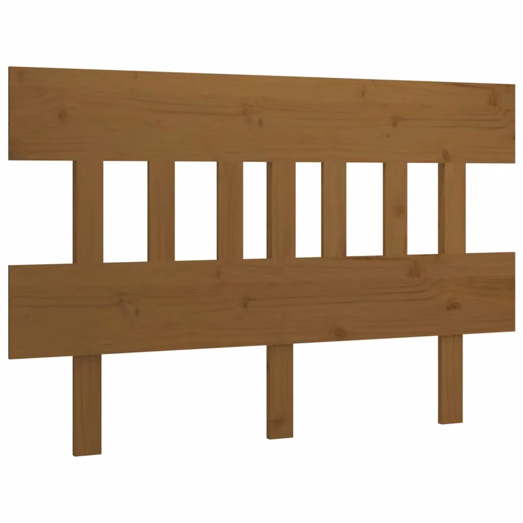 Berkfield Home Rustic Solid Wood Pine Bed Headboard, Honey Brown, W: 183.5 cm, D: 3 cm, H: 81 cm – 2