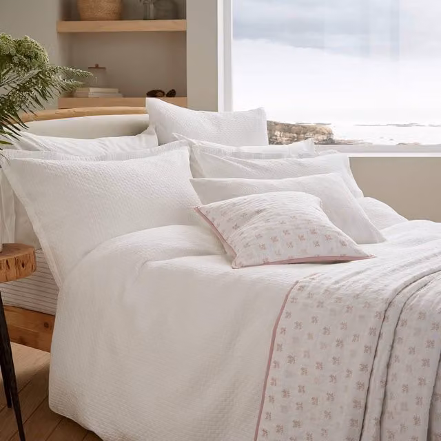 Murmur Hush Kingsize White Cotton Percale Duvet Cover
