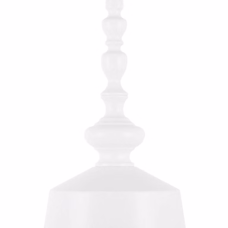 Wyld and Coco Curvilinear Modern White Metal LED Pendant Light