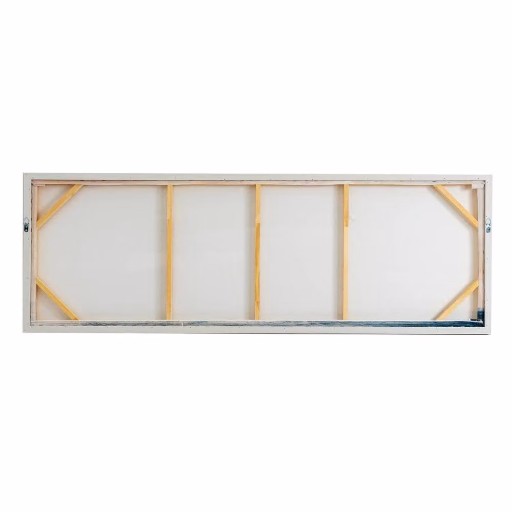Lemon Pavilion Furniture and Decor Ondra Hand Painted Abstract Canvas in Wood Frame, Multicolour, W: 150 cm, H: 50 cm, D: 3 cm – 3