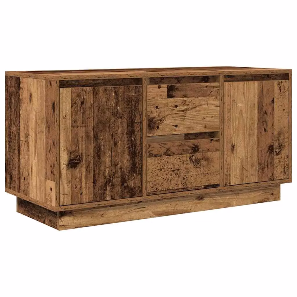 Berkfield Home Rustic TV Cabinet with Integrated LED Lights in Brown, W/D/H: 100 x 41 x 50 cm – 3