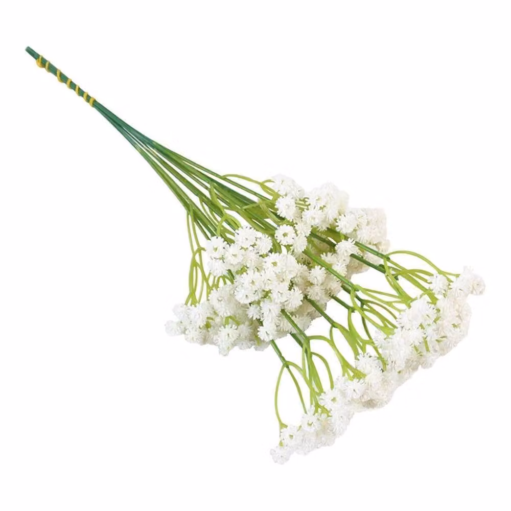 FLAVORA 16-Piece White Artificial Gypsophila Silk Floral Bouquet – 2