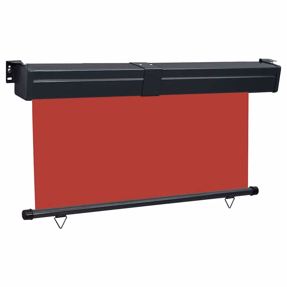 Berkfield Home Red Balcony Side Awning with Manual Pull Polyester Fabric and Aluminium and Steel Frame, W/H: 145 x 250 cm – 2