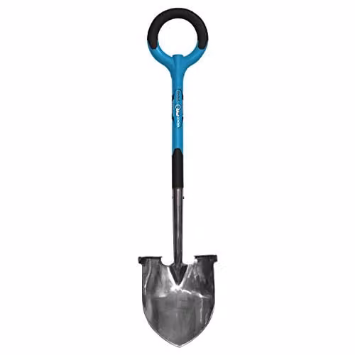 Radius Garden 20201 PRO Stainless Steel Shovel in Silver and Blue – 1