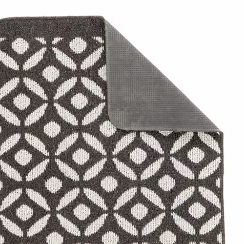 My Mat Crescent Stain Resistant Charcoal Grey Geometric Runner, W: 67 cm, L: 200 cm – 3