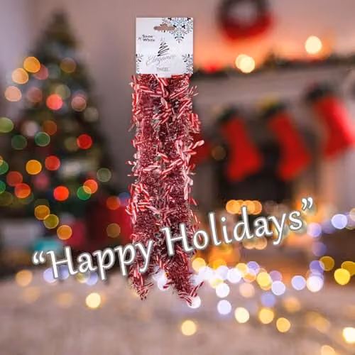 VFM e-Store Red Striped Candy Cane Tinsel Christmas Decoration W/D/H: 55 x 19 x 12 cm – 4