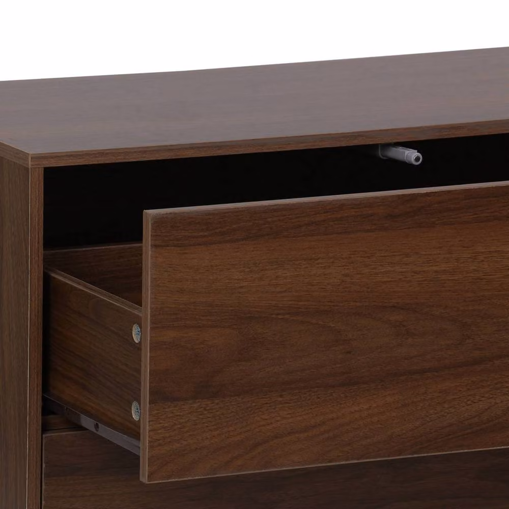 sweeek Modern Wooden 3-Drawer Storage Unit with Soft-Close Drawers in Dark Brown, W/D/H: 70 x 35 x 70 cm – 3