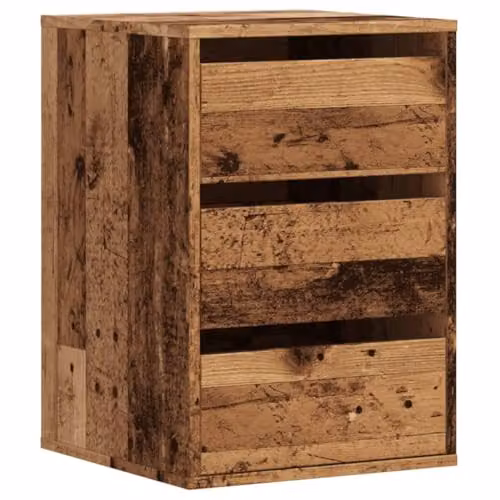vidaXL Corner Chest of Drawers in Rustic Brown, W: 40 cm, D: 41 cm, H: 58 cm