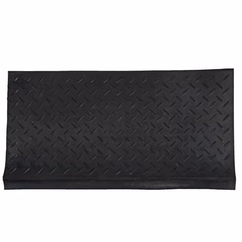 Actiasmat 3-Piece Self-Adhesive Non-Slip Rubber Stair Tread Mats with Geometric Pattern in Black – 3