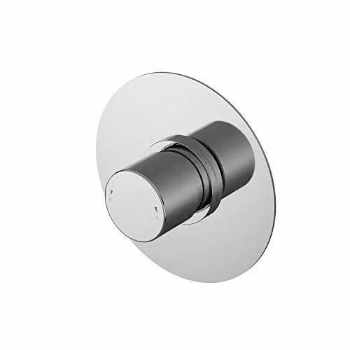 Nuie Binsey Modern Round Concealed Thermostatic Shower Temperature Control Valve, Chrome – 1