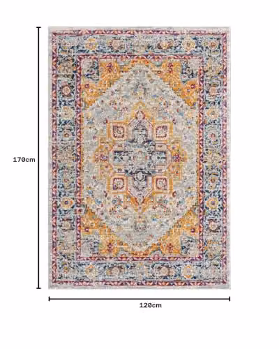 Desire Rugs San Marino Modern Floral Area Rug, Multicolour, W: 120 cm, D: 170 cm – 2