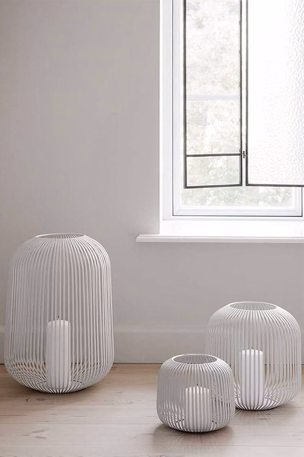 Blomus Lito Large Lantern Candle Holder in White – 2