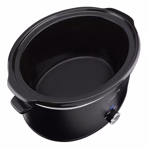 Cooks Professional Slow Cooker with Glass Lid and Keep Warm Function, 8 Litres, Black and Transparent – 5